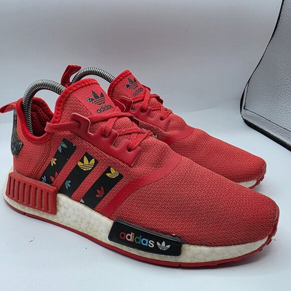 Adidas NMD_R1 J Mini Trefoils Kids Size 6 Red Athletic Shoes Walking Running Sch - Picture 1 of 13